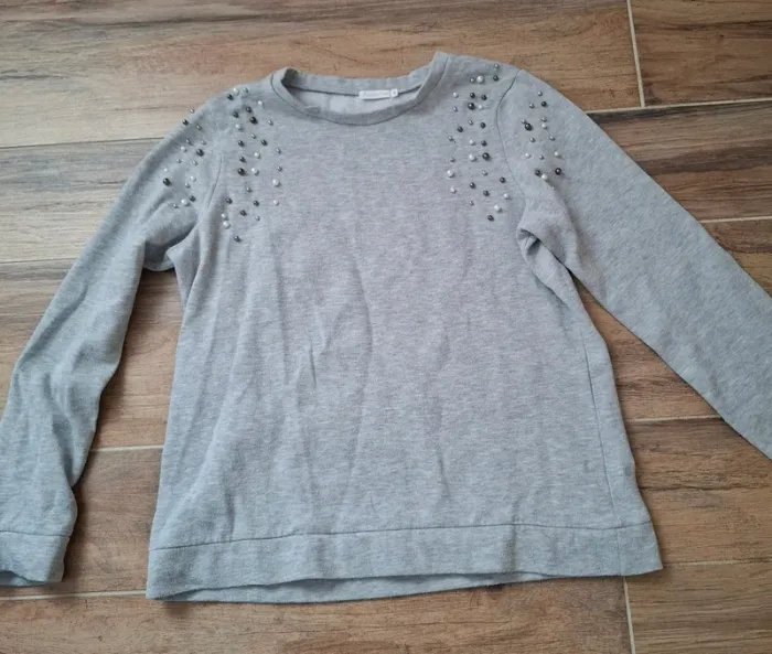 Pull gris à perle Femme M