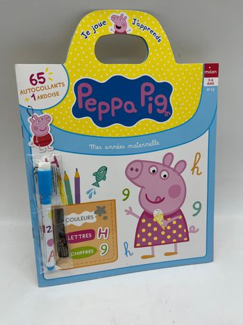 Livre d’activités Magazine Je Joue j’apprends Peppa pig Mon année de maternelle 80 gommettes couleur lettre chiffres numéro 42 Neuf