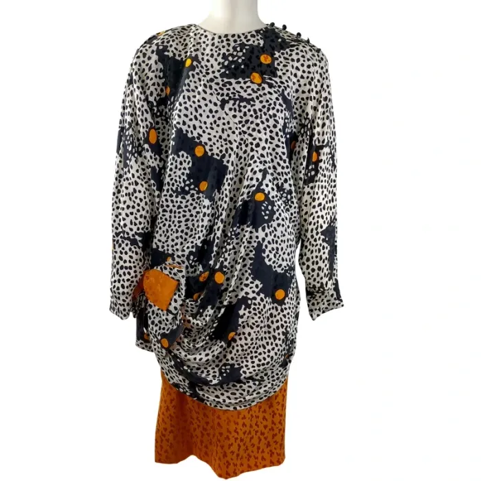 Robe haute couture vintage année 80 - Réty - T 40 estimé A1090 - photo numéro 2