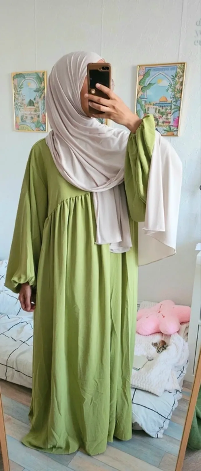 Robe verte pomme bouffante taille unique neuve - photo numéro 7