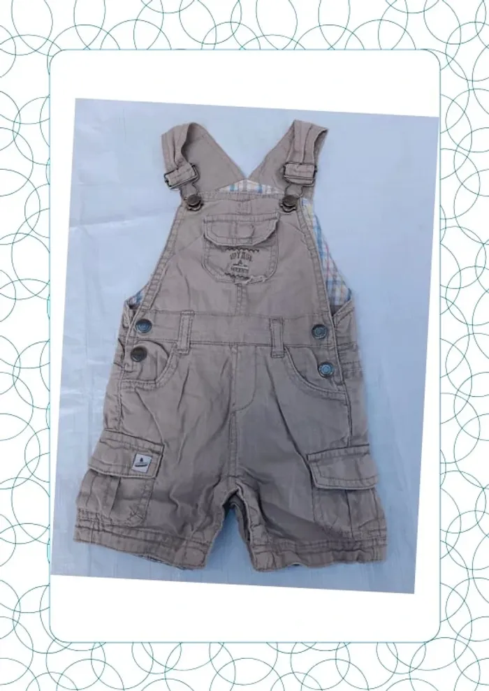 Salopette-short 6 mois Cadet Rousselle