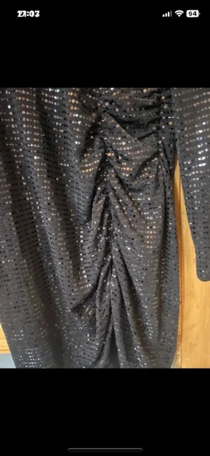 Magnifique robe à paillettes,Zara, taille L XL - photo numéro 5