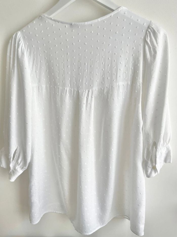 Magnifique blouse romantique avec col Claudine un peu carré, style cottagecore - photo numéro 2