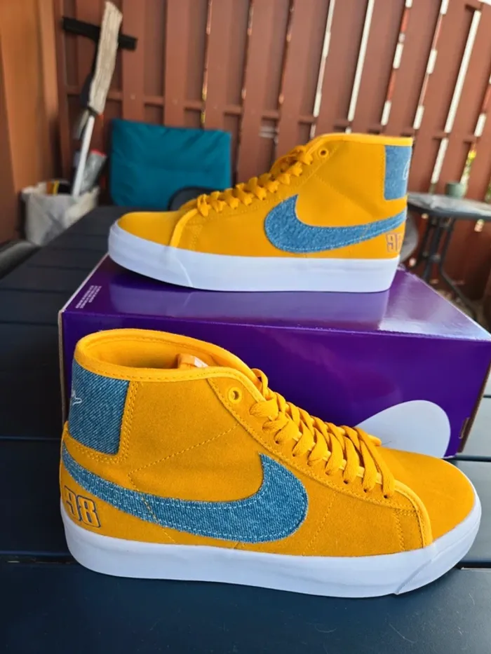 Nike zoom blazer mid grant taylor jaune jeans taille 40 neuves - photo numéro 2