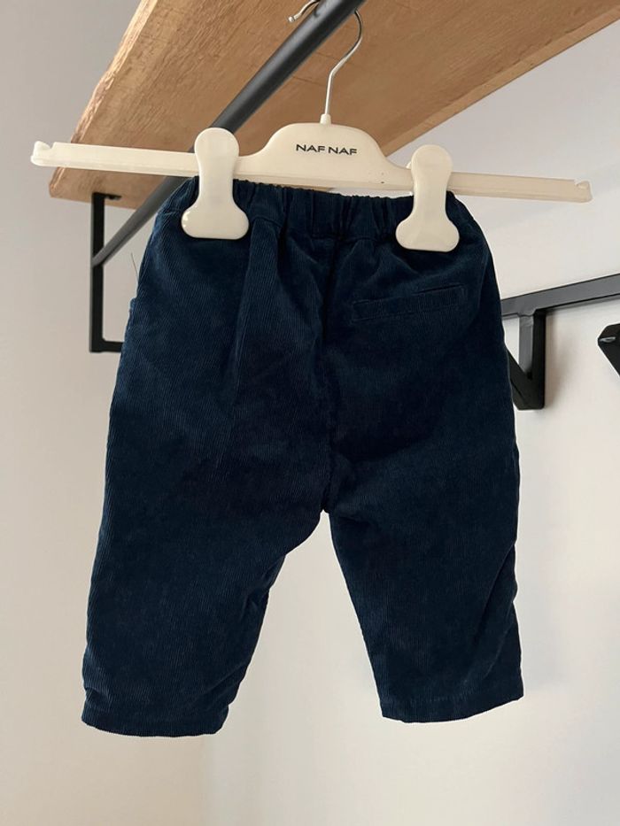 Pantalon velours bleu marine Bouchara 6 mois - photo numéro 2