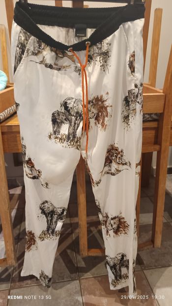 Pantalon en soie Pinko motifs  animaliers