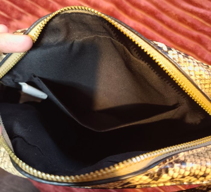 Sac bandoulière effet python DAPHNÉA – Chaîne dorée – impeccable ✨ - photo numéro 10