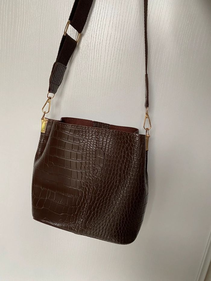 Sac à main bandoulière marron - photo numéro 5