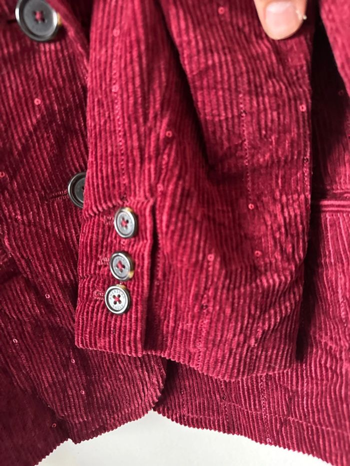 Veste en velours côtelé American Eagle bordeaux – Taille L – Très bon état - photo numéro 8