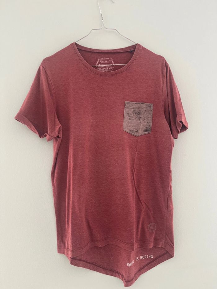 Tee shirt bordeaux jack and jones