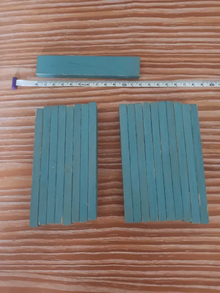bûchettes bois kapla bleu clair