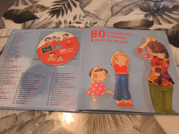 Album avec CD 80 comptines a mimer et jeux de doigts - photo numéro 2
