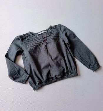 Blouse coton gris 4 ans