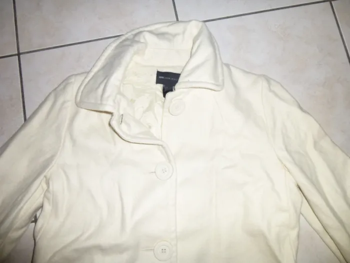 veste mi longue ecru mango mng taille XS = 34 / 36 - photo numéro 2