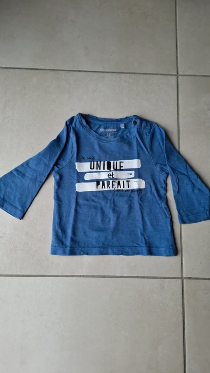 Lot 3 tee-shirts manches longues 12 mois - photo numéro 5