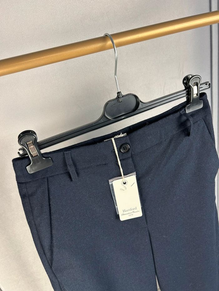 Pantalon tailleur laine Hartford marine T1 neuf - photo numéro 2