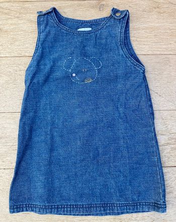 Robe jean enfant fille bretelles 18 mois bleu