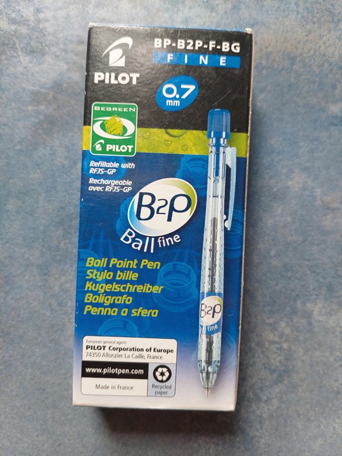 Boite de 10 stylos bille bleu - photo numéro 2