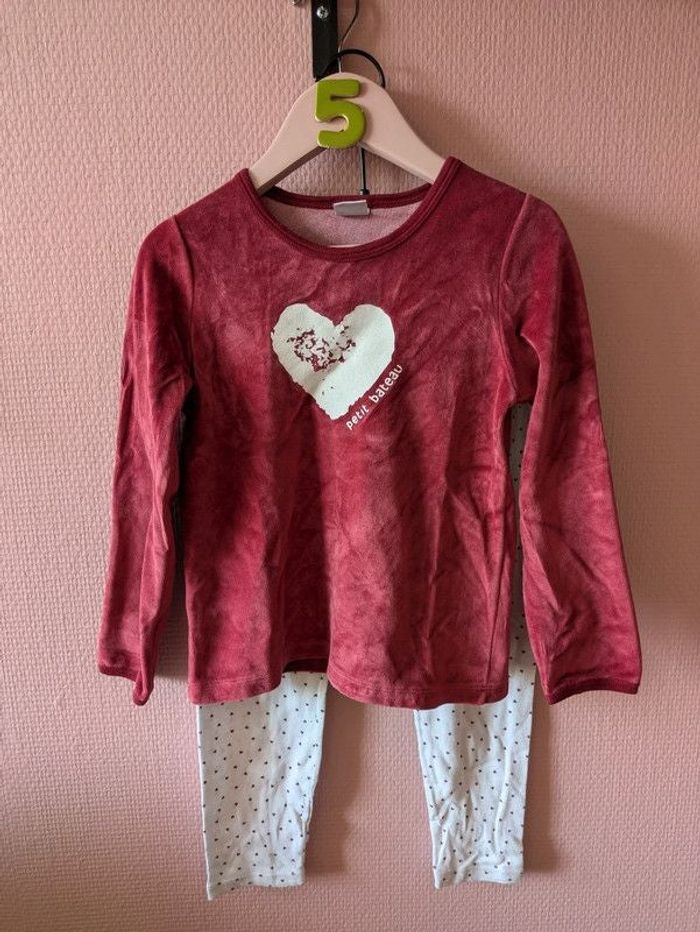 Pyjama coeurs Petit Bateau 5 ans