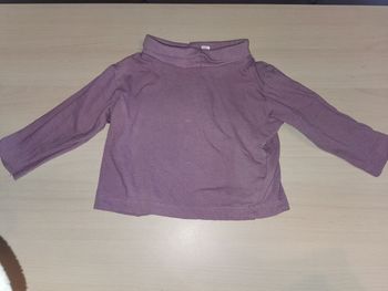 Pull violet 9 mois