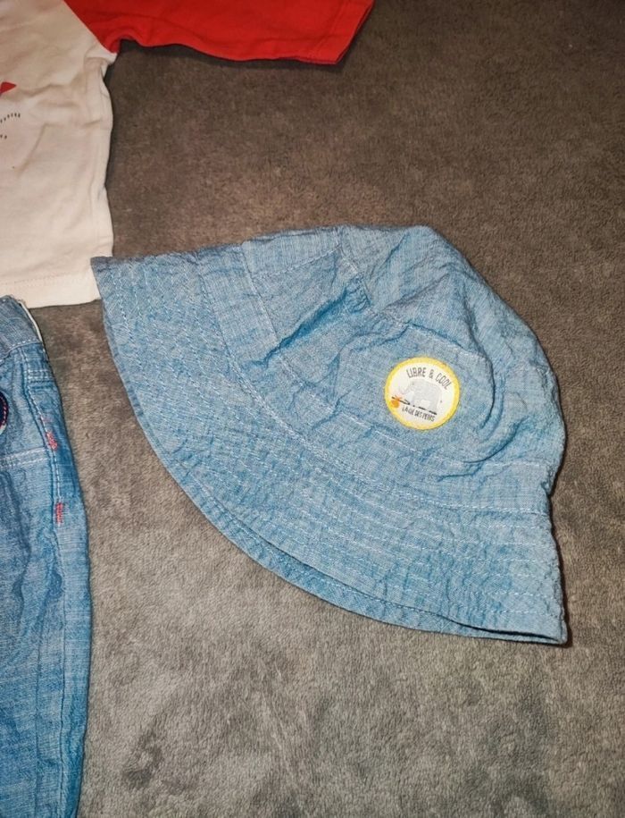 Ensemble 3 mois ( pantalon+ tee shirt+ chapeau) - photo numéro 3