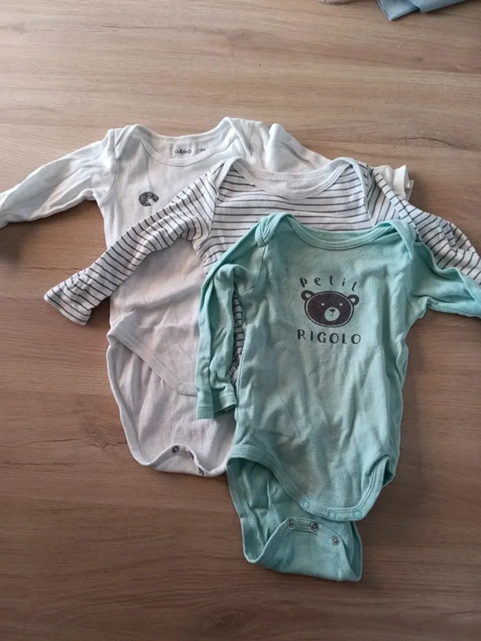 Lot 3 bodies manches longues 18mois