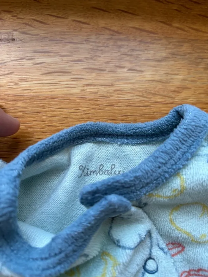 Pyjama velours Kimbaloo naissance garçon - photo numéro 2