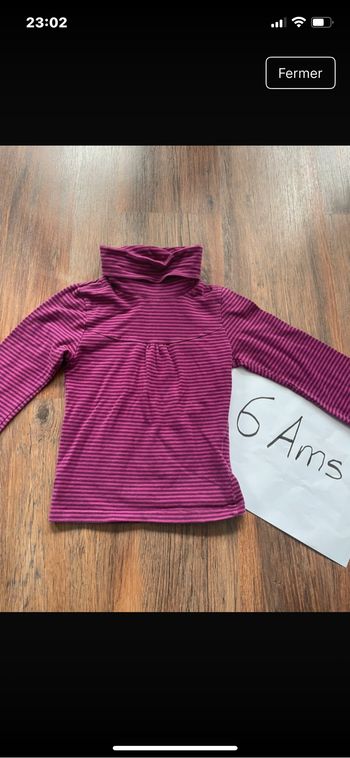 Sous pull col roulé violet