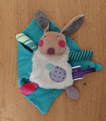 Doudou plat lapin mouchoir - Moulin Roty 