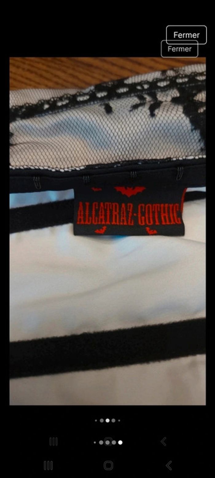Corset Alcatraz Gothic blanc/noir taille M - photo numéro 19