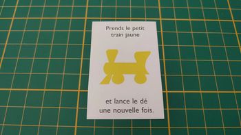 Carte Prends le petit train jaune pièce jeu de société Monopoly junior à la fête foraine Hasbro #B83