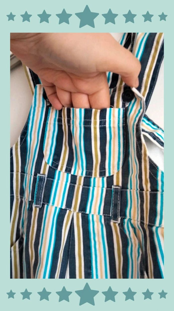 🍄 Salopette short rayée 18 mois - photo numéro 5