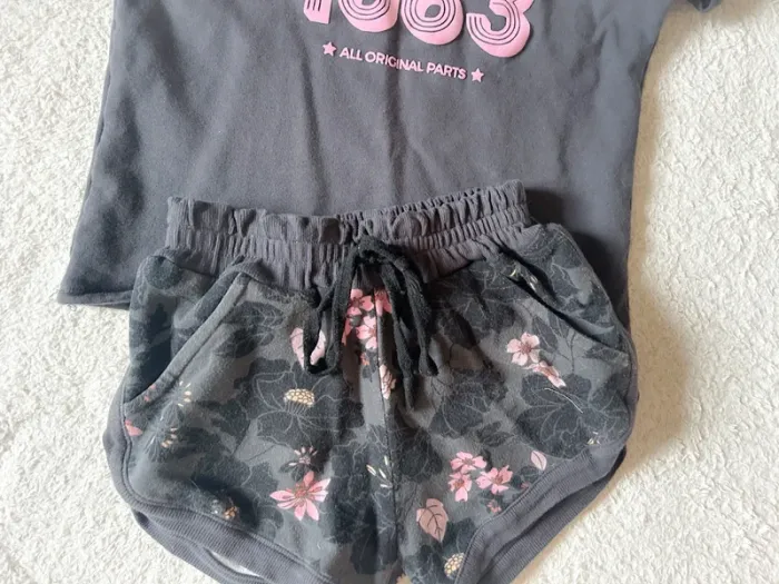 Ensemble t-shirt short créatrice vintage rétro 7/8 ans - photo numéro 5