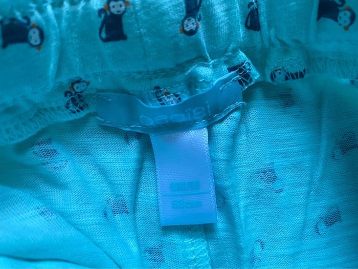 Beau short turquoise Obaïbi T. 6 mois/68 cm garçon neuf avec étiquette - photo numéro 5