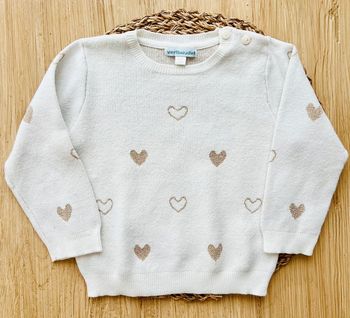 Pull jacquard coeurs Vertbaudet