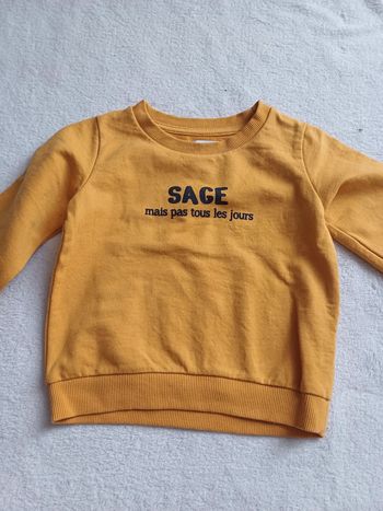 Sweat jaune moutarde 18 mois