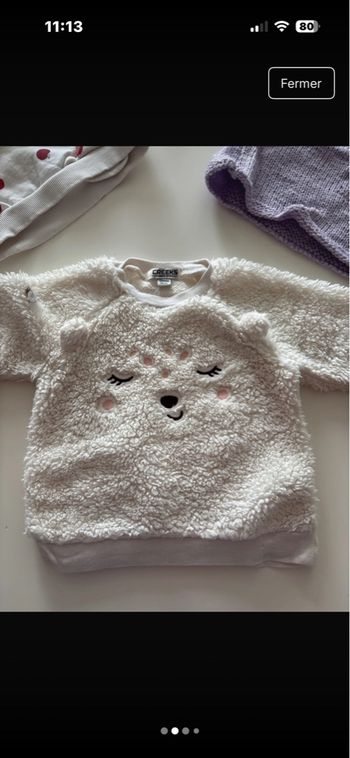 Lot de 3 pulls taille 12 mois