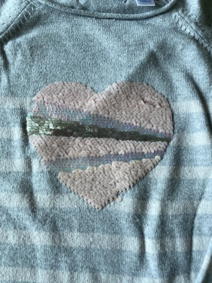 Pull léger à sequins réversibles okaidi 4 ans - photo numéro 5