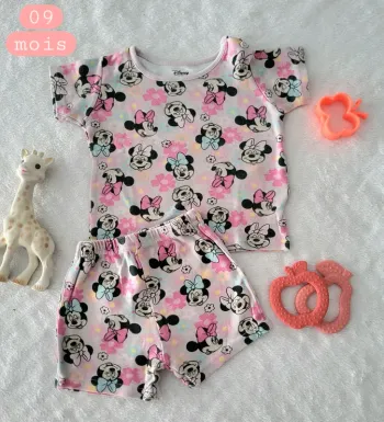 Ensemble Minnie Disney shirt tshirt 09mois