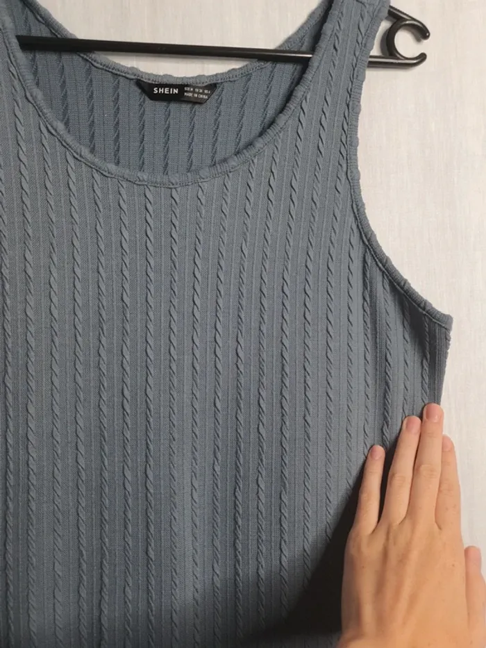 Robe longue bleu gris - photo numéro 2