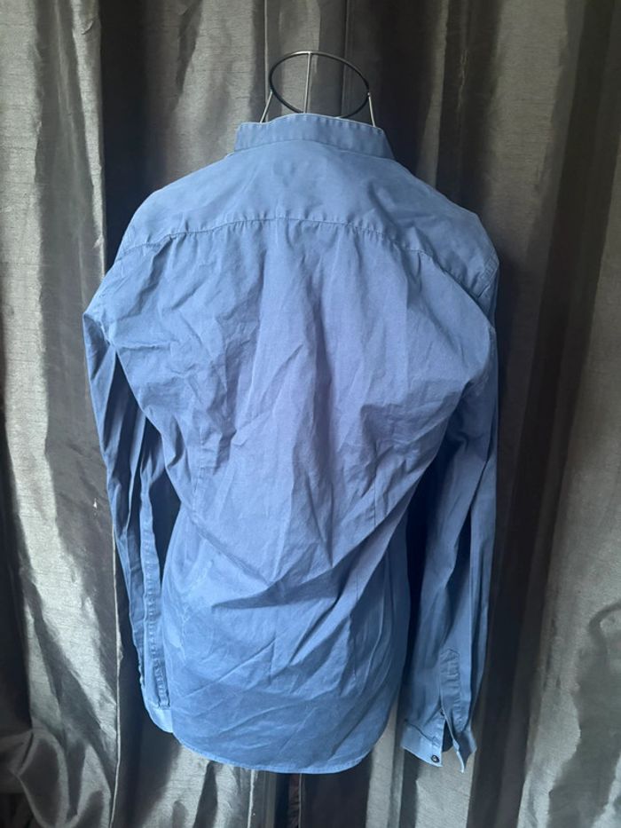 Chemise Zara Man Slim Fit - Taille M - Bleu marine - photo numéro 3