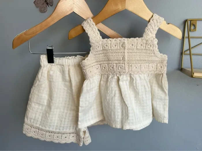 Ensemble top + short Zara fille 2-3 ans neuf - photo numéro 6