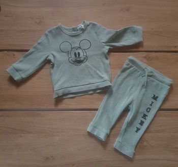 Ensemble en nid d'abeille mi saison Mickey 3 mois