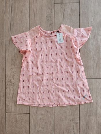 Blouse d'été rose Galerie Lafayette 12 ans neuve