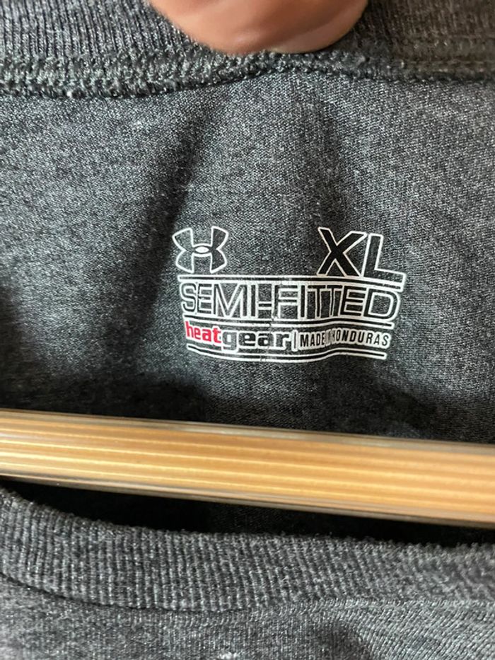 T-shirt Under Armour homme – Taille XL – Gris chiné vintage - photo numéro 3
