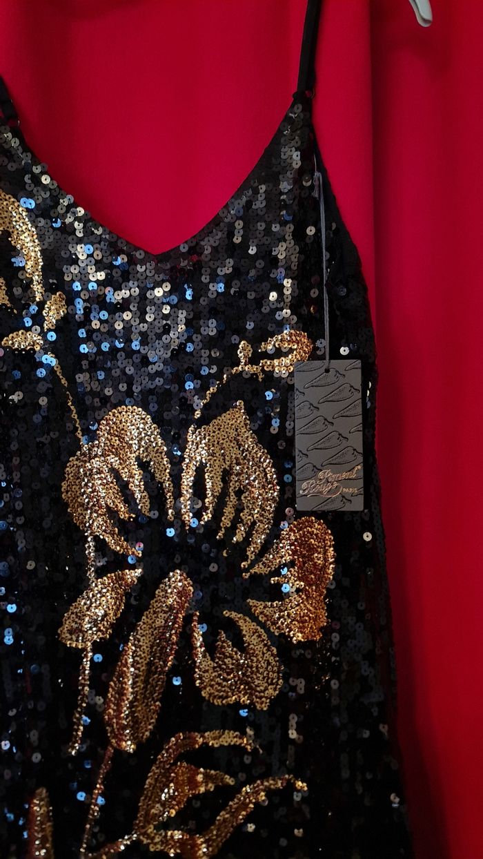Robe sequins noir/doré 36/38 Neuve - photo numéro 9