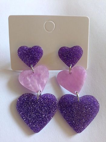 Boucles d'oreilles pendantes Étoiles Pailletées Neuf sans étiquette