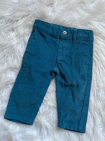 vêtement bébé pantalon velours côtelé bleu canard 6 mois bébé mixte bébé garçon