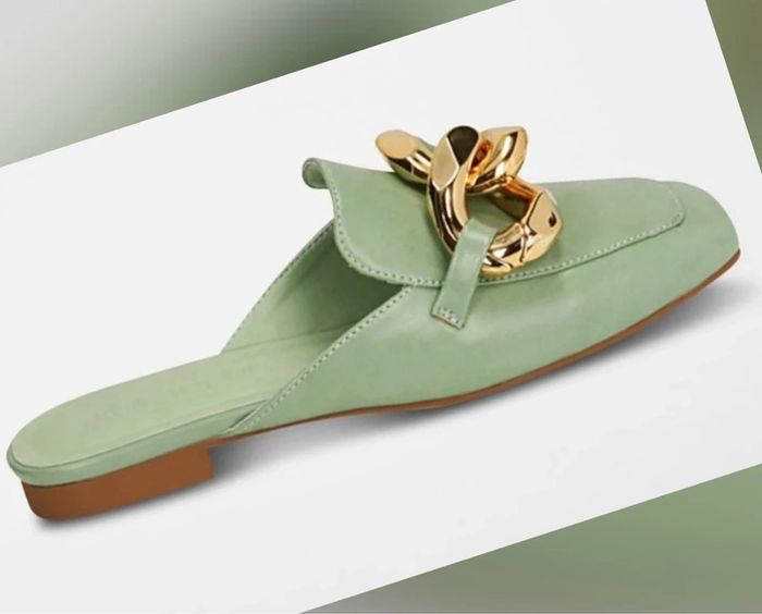 Prima donna collection sabots ou mules talon plat joli vert amende pointure 38 impec - photo numéro 4