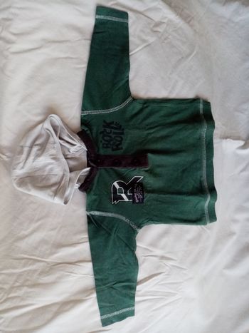 T-shirt manches longues à capuche 9 mois